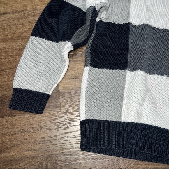 Zara Color Block 100% Cotton Crewneck Sweater - Picture 3 of 7